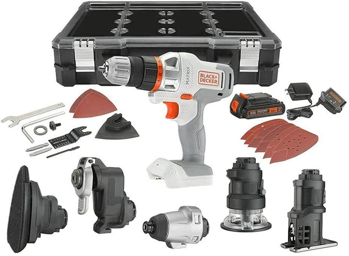 BLACK+DECKER Cordless Drill Combo Kit with Case, 6-Tool (BDCDMT1206KITWC) - Gifts for guy friends made simple. Find unique gift Ideas for guys friends. Gifts for guys in their 20s.
