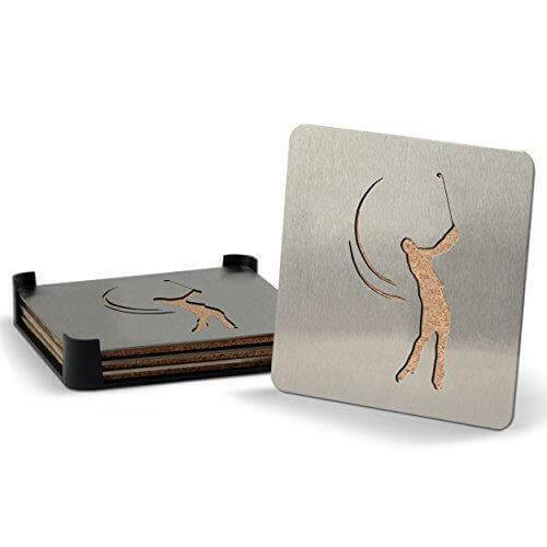 Golfer Boaster Stainless Steel Coaster - Gifts for guy friends made simple. Find unique gift Ideas for guys friends. Gifts for guys in their 20s.