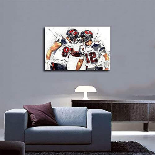 Tom Brady Rob, Gronkowski - Canvas Art - Gifts for guy friends made simple. Find unique gift Ideas for guys friends. Gifts for guys in their 20s.