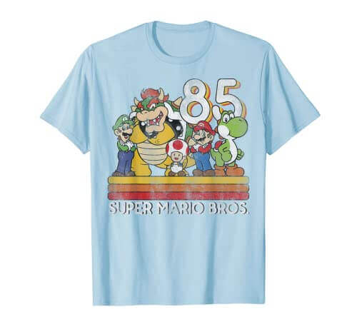 Nintendo Super Mario Retro T-Shirt - Gifts for guy friends made simple. Find unique gift Ideas for guys friends. Gifts for guys in their 20s.