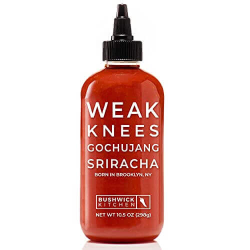 Weak Knees Gochujang Sriracha - Gifts for guy friends made simple. Find unique gift Ideas for guys friends. Gifts for guys in their 20s.