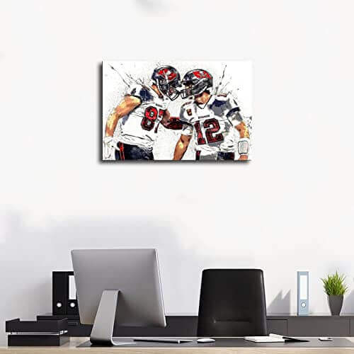 Tom Brady Rob, Gronkowski - Canvas Art - Gifts for guy friends made simple. Find unique gift Ideas for guys friends. Gifts for guys in their 20s.