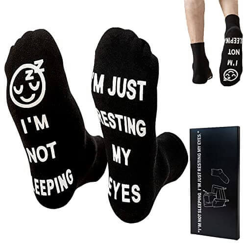 "I'm Just Resting My Eyes" Socks - Gifts for guy friends made simple. Find unique gift Ideas for guys friends. Gifts for guys in their 20s.