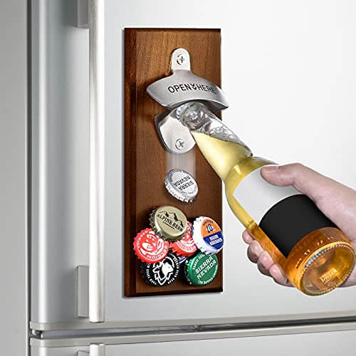 Wall Mounted Bottle Opener - Gifts for guy friends made simple. Find unique gift Ideas for guys friends. Gifts for guys in their 20s.
