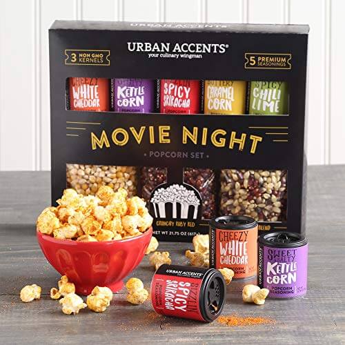 Movie Night Gourmet Popcorn - Gifts for guy friends made simple. Find unique gift Ideas for guys friends. Gifts for guys in their 20s.