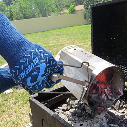 BlueFire Gloves BBQ Grill Firepit Oven Mitts - Gifts for guy friends made simple. Find unique gift Ideas for guys friends. Gifts for guys in their 20s.