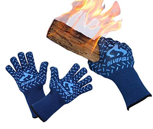 BlueFire Gloves BBQ Grill Firepit Oven Mitts - Gifts for guy friends made simple. Find unique gift Ideas for guys friends. Gifts for guys in their 20s.