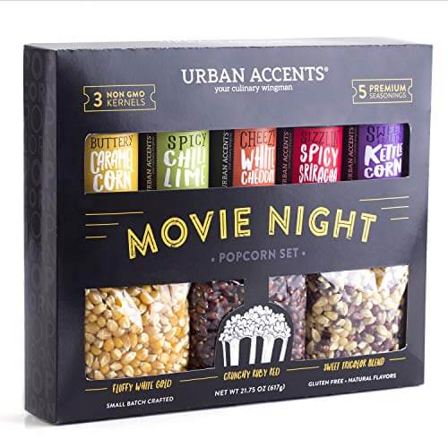 Movie Night Gourmet Popcorn - Gifts for guy friends made simple. Find unique gift Ideas for guys friends. Gifts for guys in their 20s.