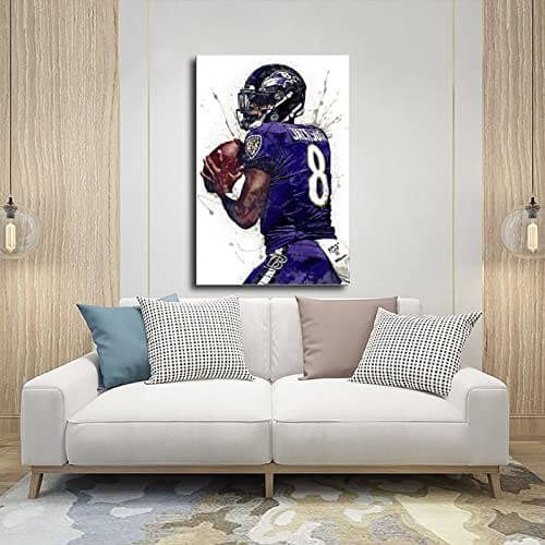 Lamar Jackson - "Must See TV" - Canvas Art - Gifts for guy friends made simple. Find unique gift Ideas for guys friends. Gifts for guys in their 20s.