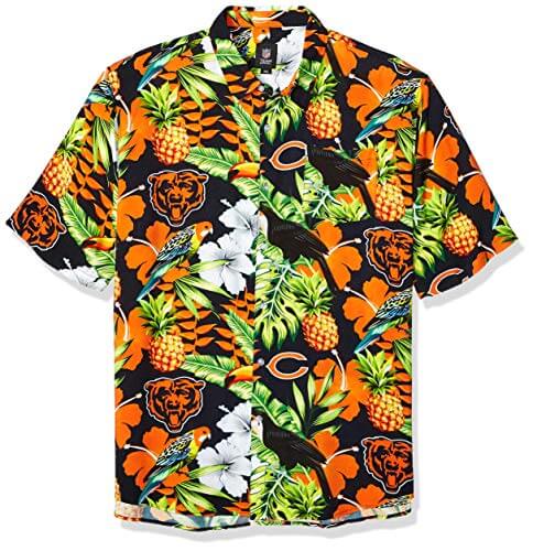 FOCO Chicago Bears NFL Mens Floral Button Up Shirt - L - Gifts for guy friends made simple. Find unique gift Ideas for guys friends. Gifts for guys in their 20s.